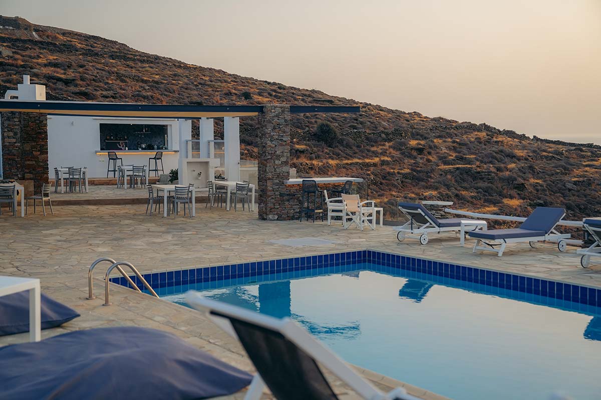 The pool area at Cape Napos