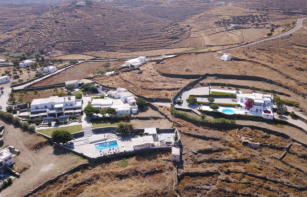 Aerial capture of Cape Napos in Sifnos